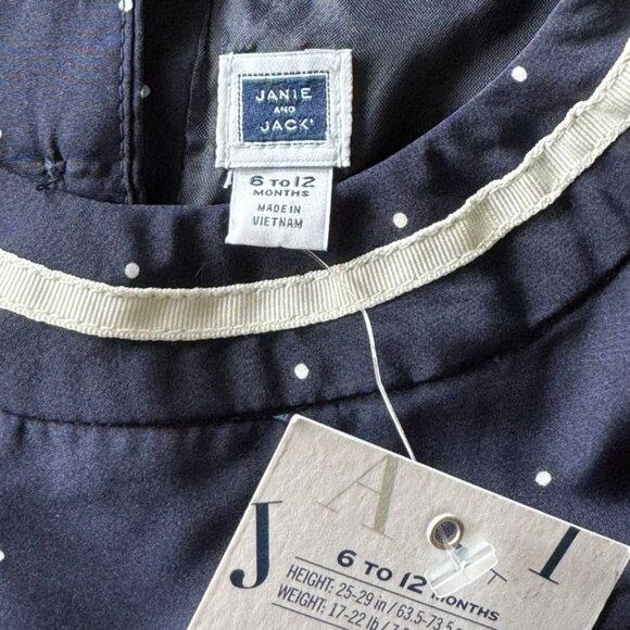 JANIE AND JACK Equestrian Dress Baby Girls 6-12 NEW Horses Blue 2 Piece Set NWT - Picture 8 of 11